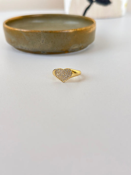 Crystal Heart Ring